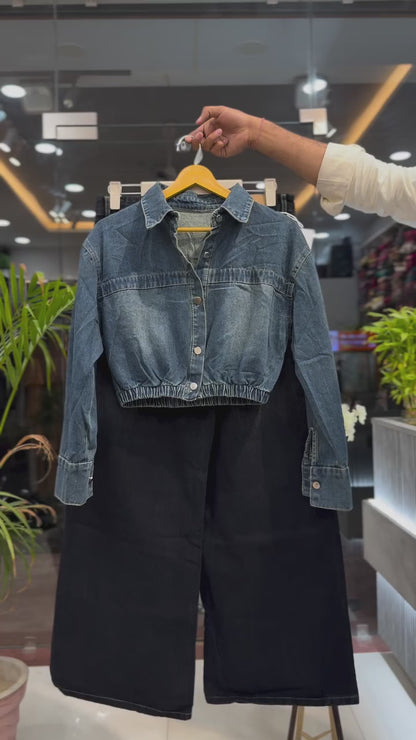 Classic blue meets charcoal black